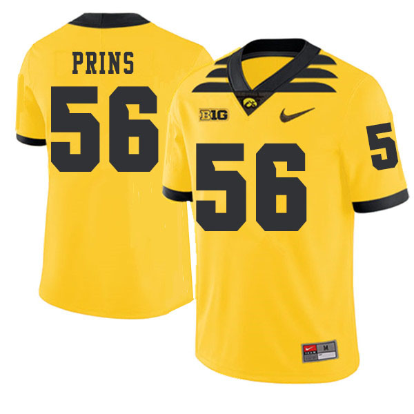 2019 Men #56 Burke Prins Iowa Hawkeyes College Football Alternate Jerseys Sale-Gold